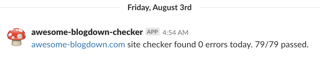 checker tool slack post